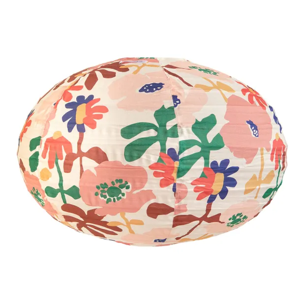 Lampion tissu boule japonaise ovale Calypso