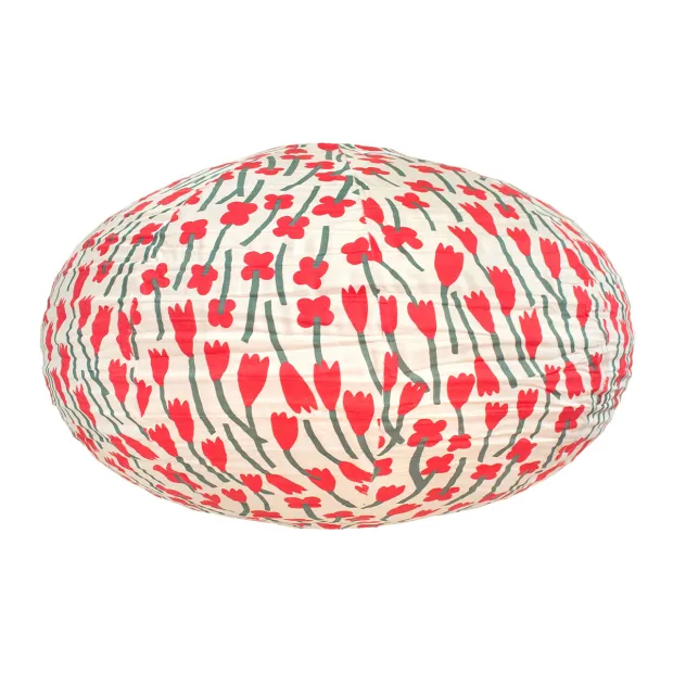Lampion tissu boule japonaise ovale Amapola