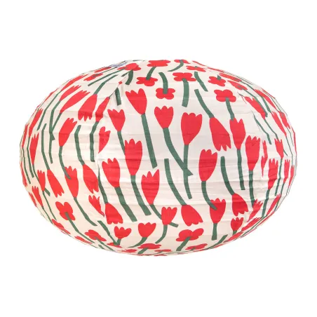Lampion tissu boule japonaise ovale Amapola