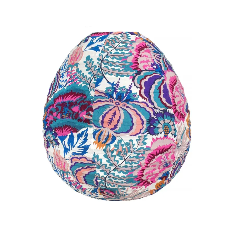 Lampion tissu boule japonaiseruche Majorelle