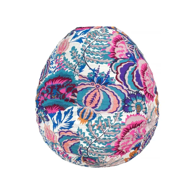 Lampion tissu boule japonaiseruche Majorelle