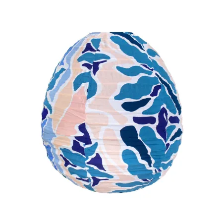 Lampion tissu boule japonaiseruche Galati bleu