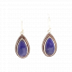 Boucles d'oreilles argent argent lapis lazuli goutte - Bibop et Lula