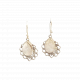 Boucles d'oreilles argent pierre de lune arabesque - Bibop et Lula