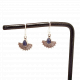 Boucles d’oreilles argent mini lapis lazuli éventail - Bibop et Lula