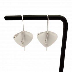 Boucles d’oreilles argent feuille lisse - Bibop et Lula
