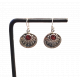Boucles d’oreilles argent et grenat - Bibop et Lula