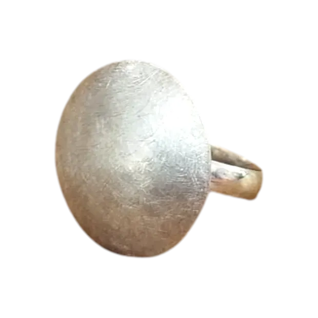 Bague ronde en argent 925 brossé