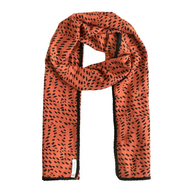 Chèche foulard femme terre de Sienne