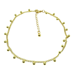 Bracelet de chevilleplaqué or Perle dorée - Bibop et Lula