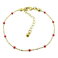 Bracelet Perles rouge - Bibop et Lula