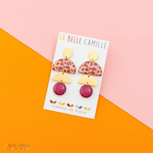 Pia boucles d'oreilles "Graou rose"
