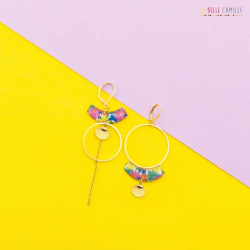 Greta boucles d'oreilles "Flower citron"" - Bibop et Lula