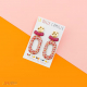 Rita boucles d'oreilles "Graou rose" - Bibop et Lula