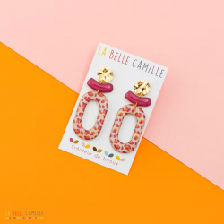 Rita boucles d'oreilles "Graou rose" - Bibop et Lula