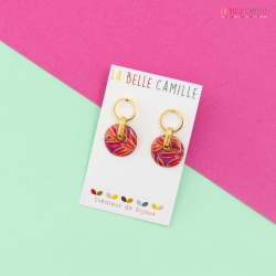 Eden boucles d'oreilles "Palme violet" - Bibop et Lula