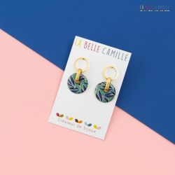 Eden boucles d'oreilles "Palme turquoise" - Bibop et Lula