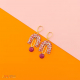 Zoé boucles d'oreilles "Graou Rose" - Bibop et Lula