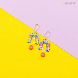 Zoé boucles d'oreilles "flower citron" - Bibop et Lula