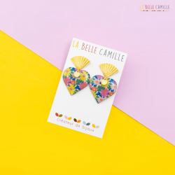 EX VOTO boucles d'oreilles "Flower citron" - Bibop et Lula