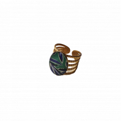 Bague Louisa, 5 anneaux, "Palme Turquoise" - Bibop et Lula
