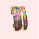 Manchette large , bracelet "Flower Citron " - Bibop et Lula
