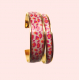 Manchette large , bracelet "Graou rose " - Bibop et Lula