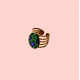 Bague Louisa, 5 anneaux, "Retro vert" - Bibop et Lula