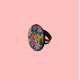 Bague, résine, "Flower Citron" - Bibop et Lula