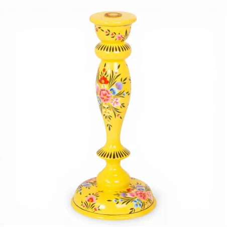 Bougeoirs Suraya jaune 3 tailles
