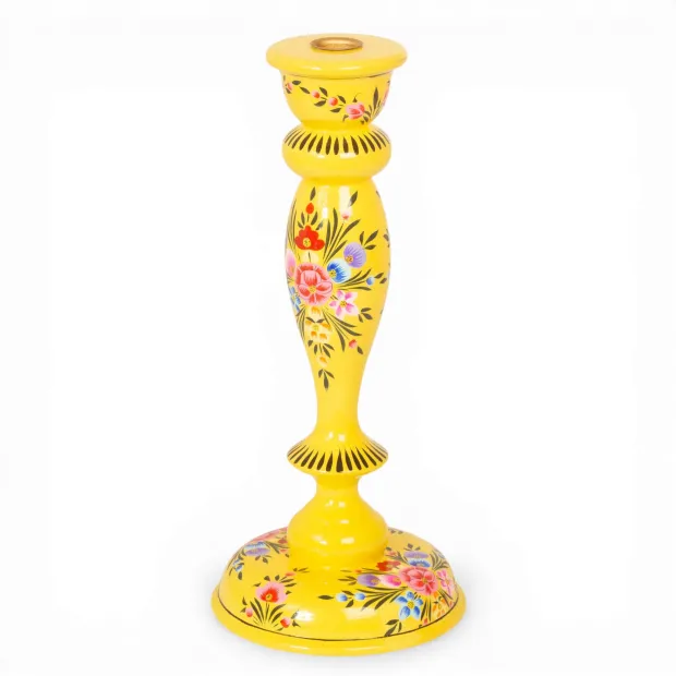 Bougeoirs Suraya jaune 3 tailles