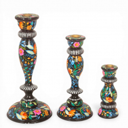 Bougeoirs Janie noir 3 tailles - Bibop et Lula