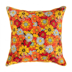 Coussin carré Orange Blossom - Bibop et Lula