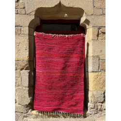 Tapis Chindi rouge rose - Bibop et Lula