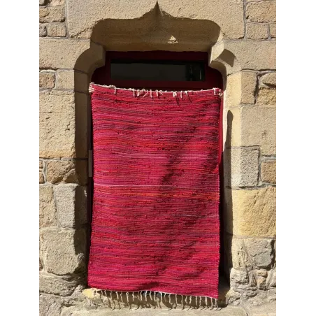 Tapis Chindi rouge rose