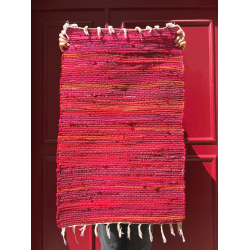 Tapis Chindi rouge rose - Bibop et Lula
