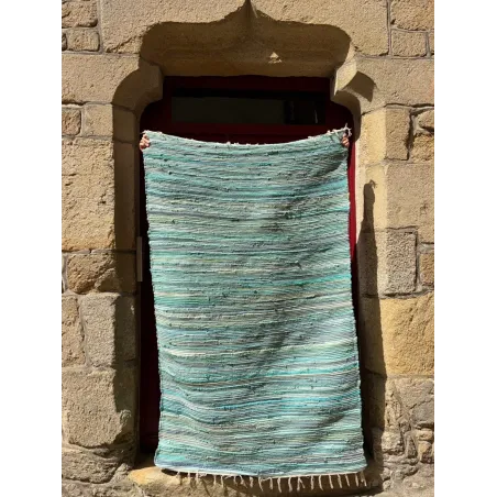 Tapis Chindi vert d’eau