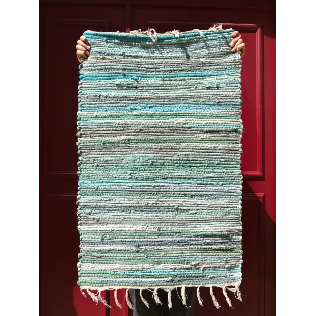 Tapis Chindi vert d’eau