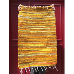 Tapis Chindi jaune orangé - Bibop et Lula