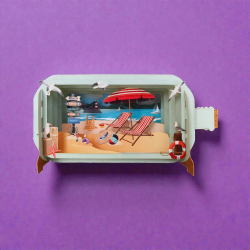 3D Pop Up Carte Duo de transats - Bibop et Lula