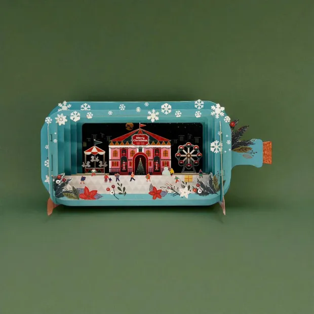 3D Pop Up Carte La Patinoire