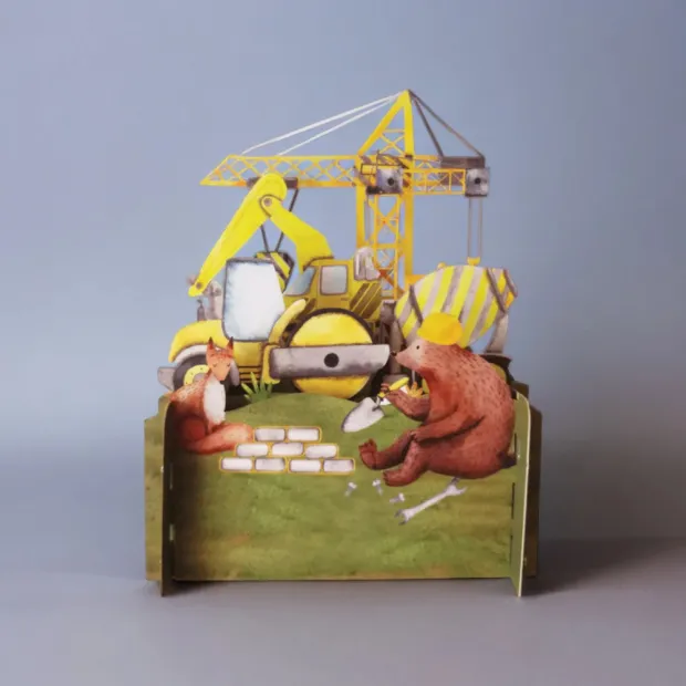 3D Pop Up Carte postaleLe Chantier