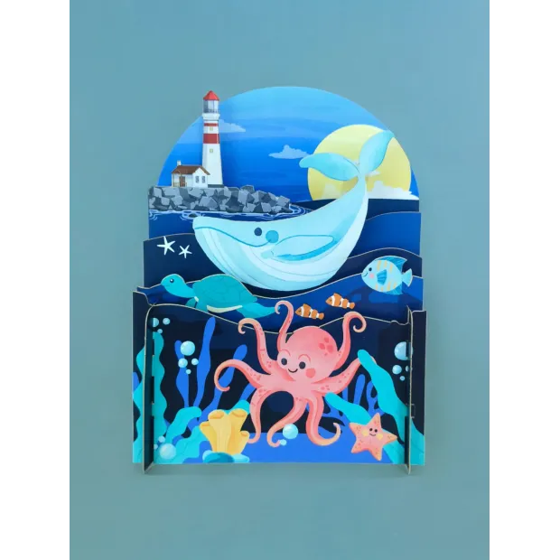 3D Pop Up Carte postaleBaleine and Co