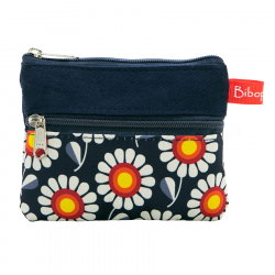 Petit porte-monnaie deux compartiments Woodstock - Bibop et Lula
