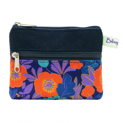 Petit porte-monnaie deux compartiments Tangerine - Bibop et Lula