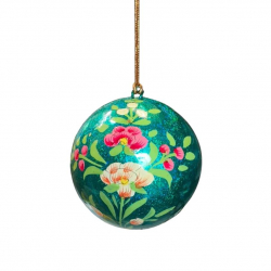 Boule de Noël Sanjay turquoise - Bibop et Lula