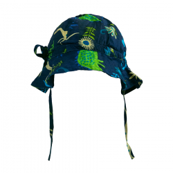 Chapeau de soleil bébé réglable Dino - bleu - Bibop et Lula