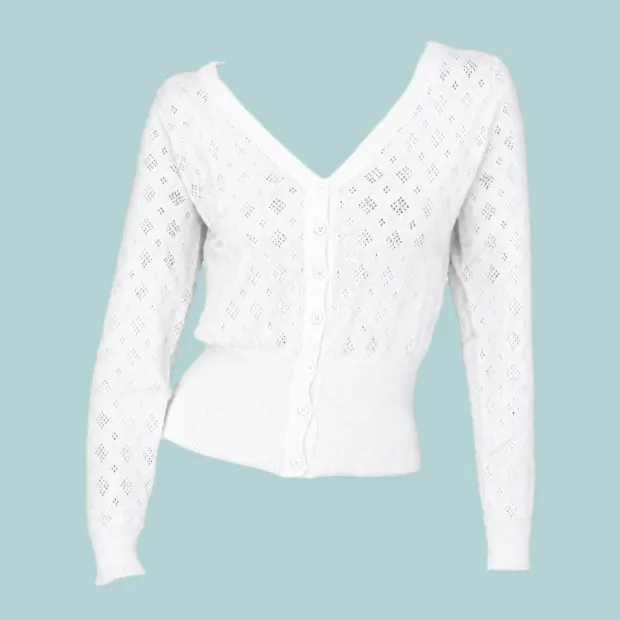 Gilet col V Blanc