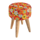 Tabouret rond tissu imprimé Blossom - Bibop et Lula