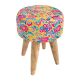 Tabouret rond tissu imprimé Jaipur - Bibop et Lula